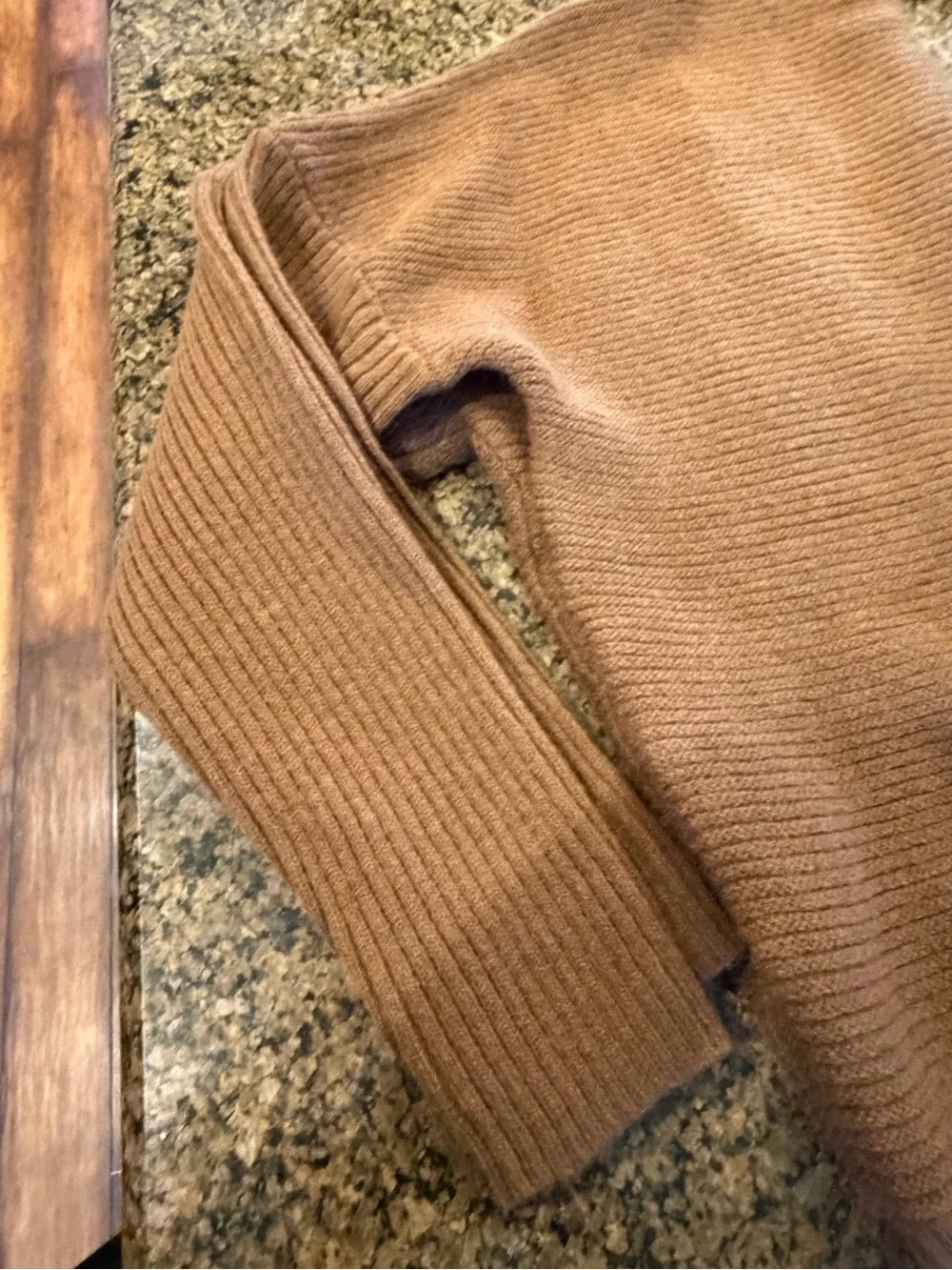Brown Turtleneck Ribbed Sweater soft winter Medium casual dressy